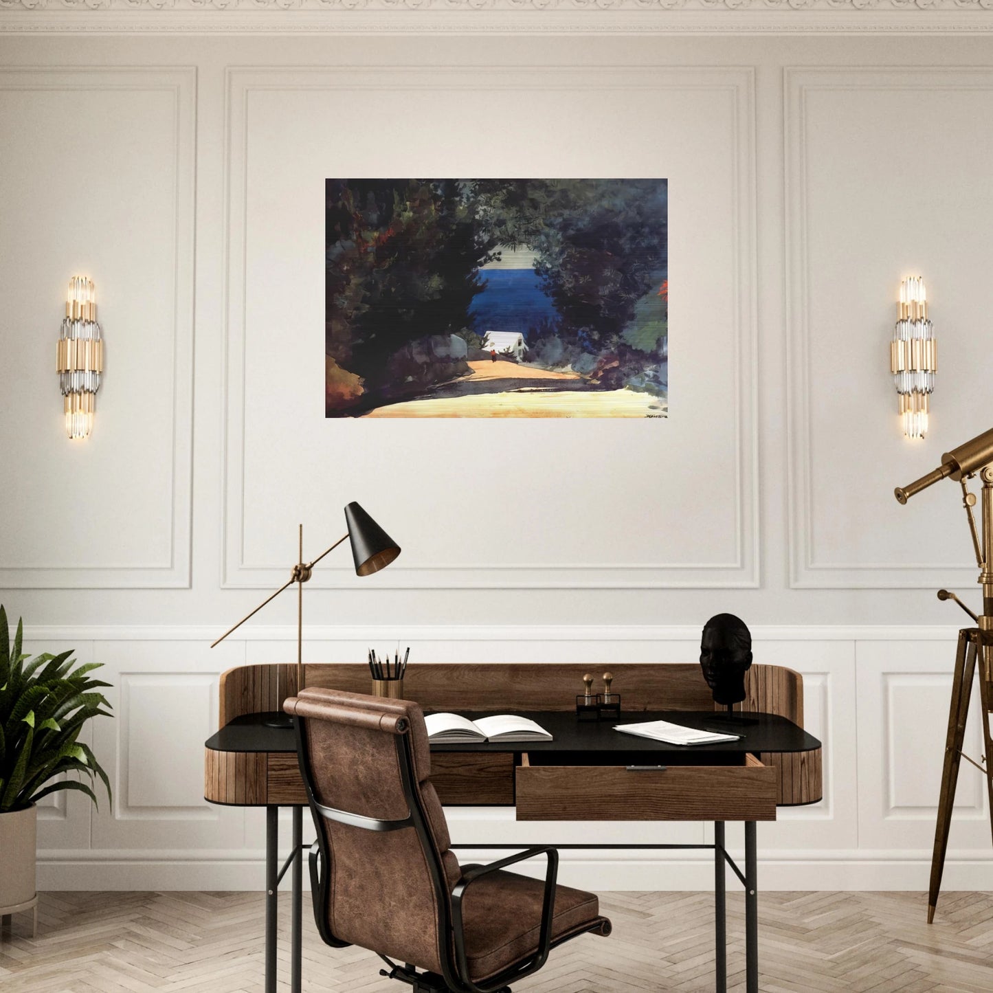 ROAD IN BERMUDA - Winslow Homer Brushed Aluminum Print - 70x100 cm / 28x40 inches | Winslow Homer Aluminum Print | Winslow Homer Prints