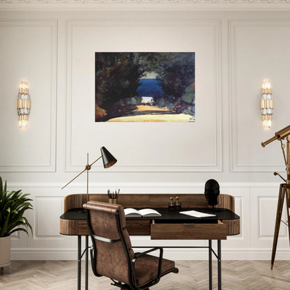 ROAD IN BERMUDA - Winslow Homer Brushed Aluminum Print - 70x100 cm / 28x40 inches | Winslow Homer Aluminum Print | Winslow Homer Prints