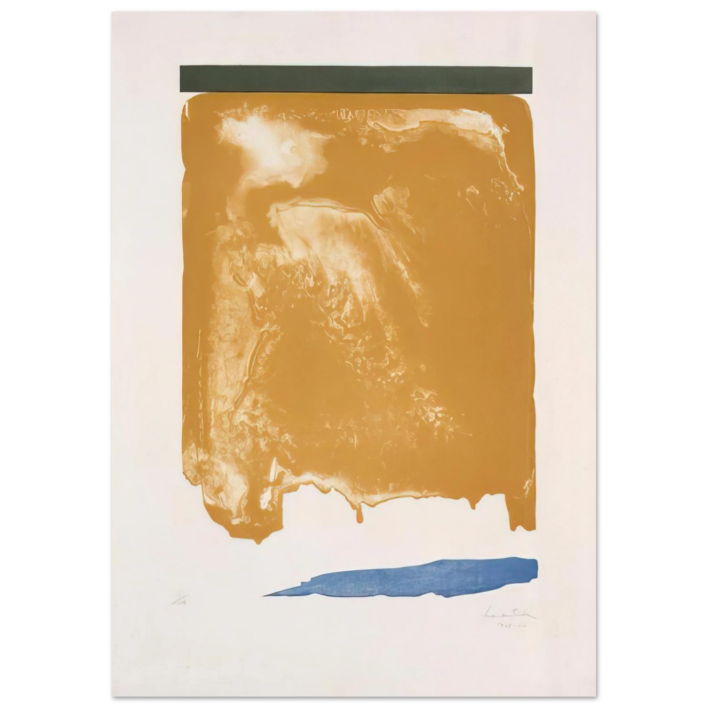 Helen Frankenthaler - Persian Garden - 1966 Wall art - 20x25 cm / 8x10 inches - Premium Wooden Framed Poster With Fine Art Paper-canvas - Wood frame