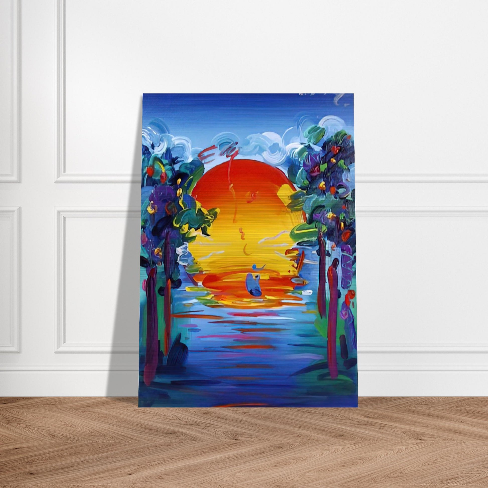 BETTER WORLD 1993 - Peter Max Brushed Aluminum Print - 70x100 cm / 28x40 inches | Peter Max Aluminum Print | Peter Max Prints