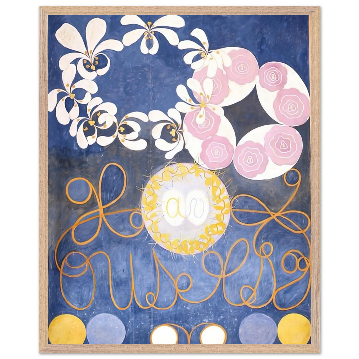 Hilma af Klint - THE TEN LARGEST 1907 Wall art - A2 (42 x 59.4  cm) - Premium Wooden Framed Poster With Fine Art Paper - Black frame