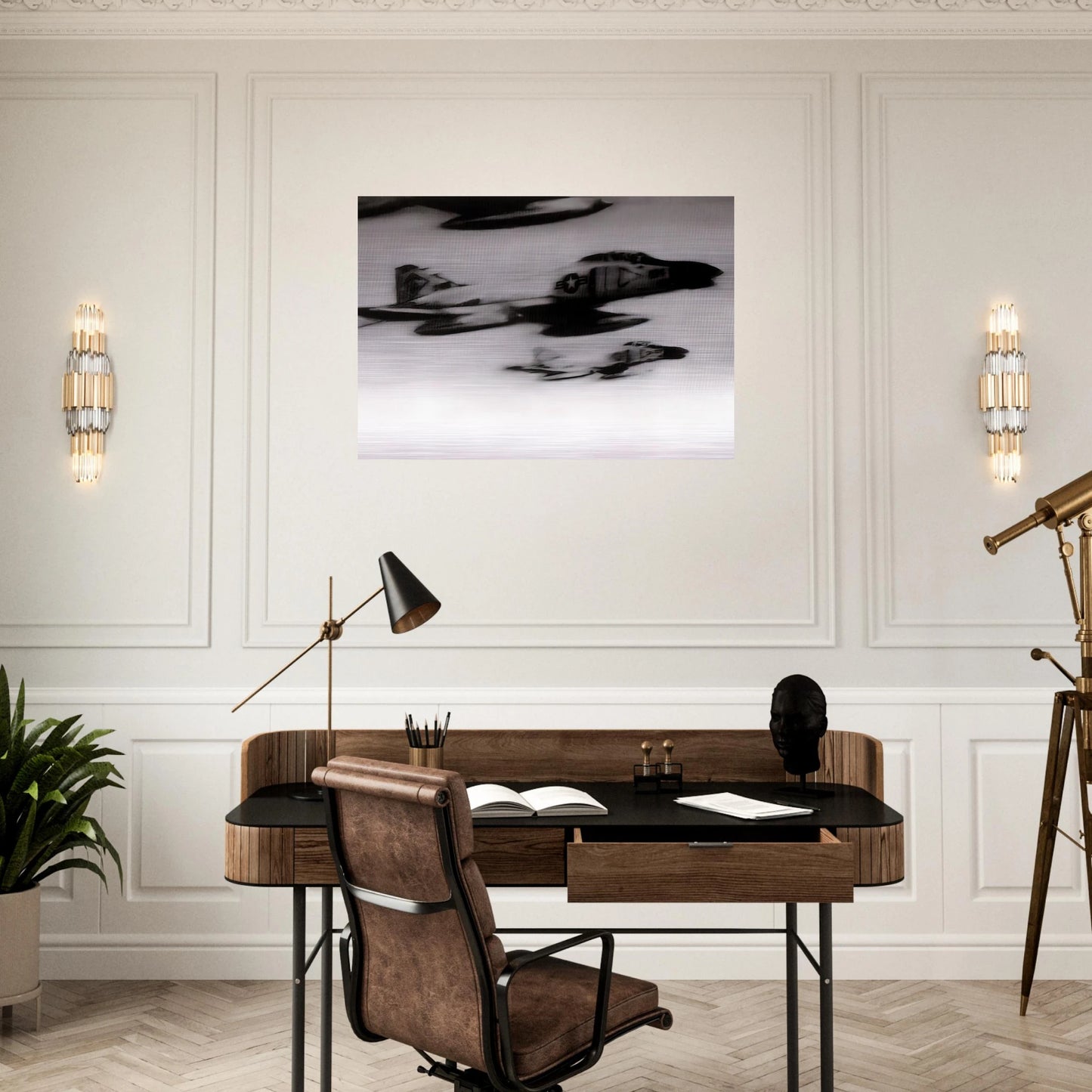 PHANTOM INTERCEPTORS - Gerhard Richter Brushed Aluminum Print - 70x100 cm / 28x40 inches | Gerhard Richter Aluminum Print | Gerhard Richter Prints