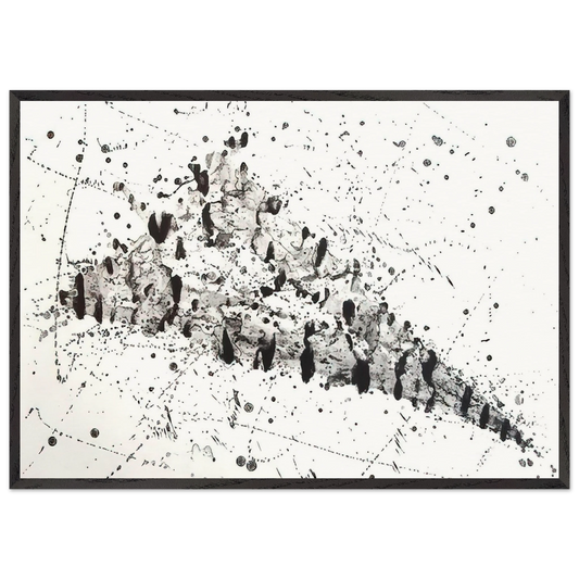 Untitled  213 SF240  - Sam Francis 70x100 cm / 28x40 inches Framed Art Print – Black Wooden Frame
