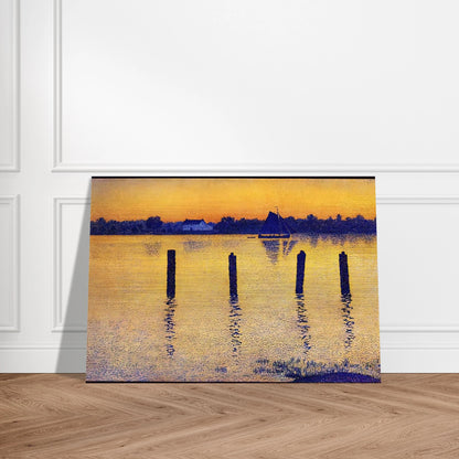 SAILBOATS ON THE RIVER SCHELDT 1892 - Theo van Rysselberghe Brushed Aluminum Print - 70x100 cm / 28x40 inches | Theo van Rysselberghe Aluminum Print | Theo van Rysselberghe Prints