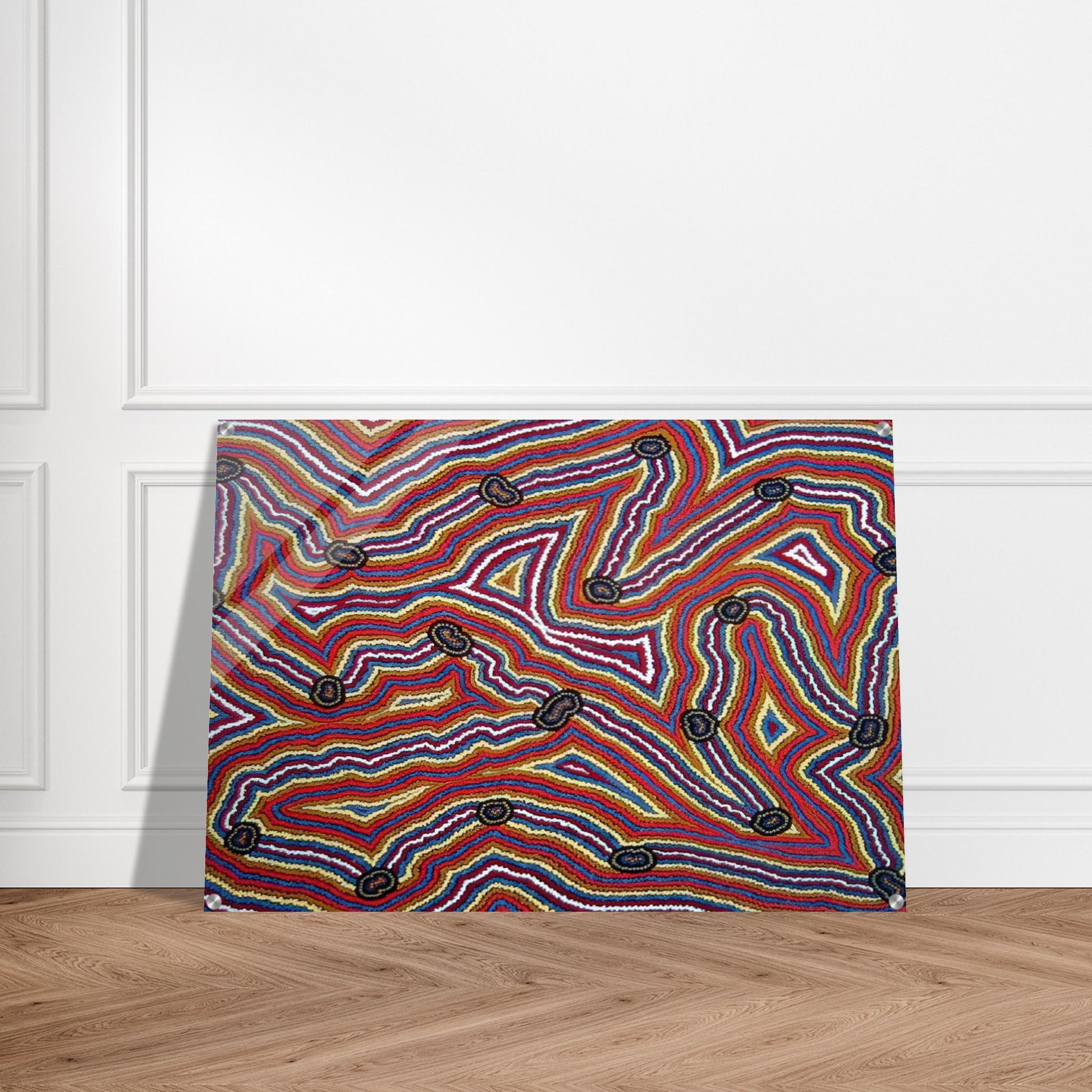 Narripi Dreaming - 1992 - Clifford Possum Tjapaltjarri Acrylic Print - 70x100 cm / 28x40″ inches
