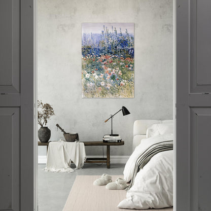 Flower Garden, Isles of Shoals - Childe Hassam Brushed Aluminum Print - 70x100 cm / 28x40 inches | Childe Hassam Aluminum Print | Childe Hassam Prints