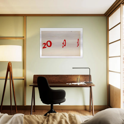 20 20 20 1962 - Edward Ruscha Brushed Aluminum Print - 70x100 cm / 28x40 inches | Edward Ruscha Aluminum Print | Edward Ruscha Prints