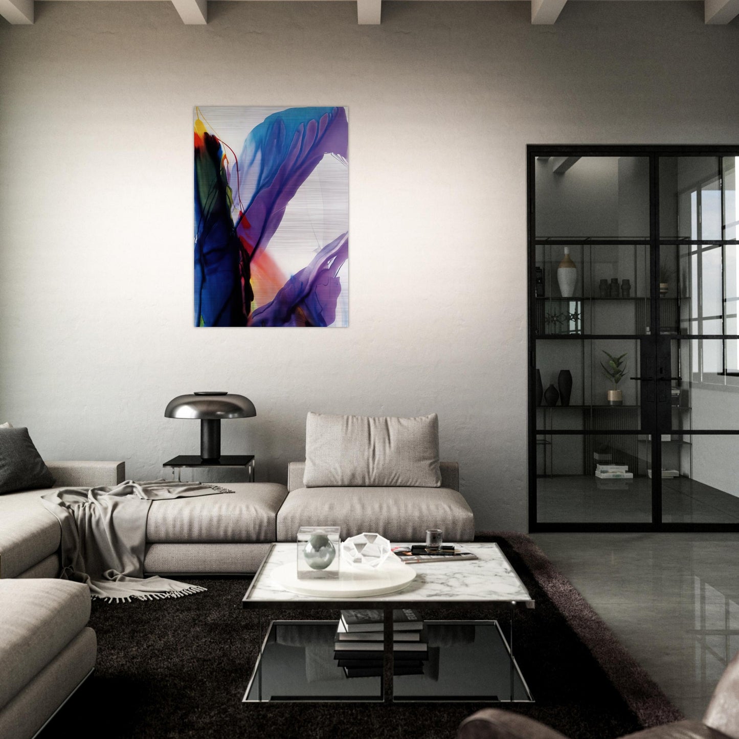 Phenomena Yonder Near - Paul Jenkins Brushed Aluminum Print - 70x100 cm / 28x40 inches | Paul Jenkins Aluminum Print | Paul Jenkins Prints