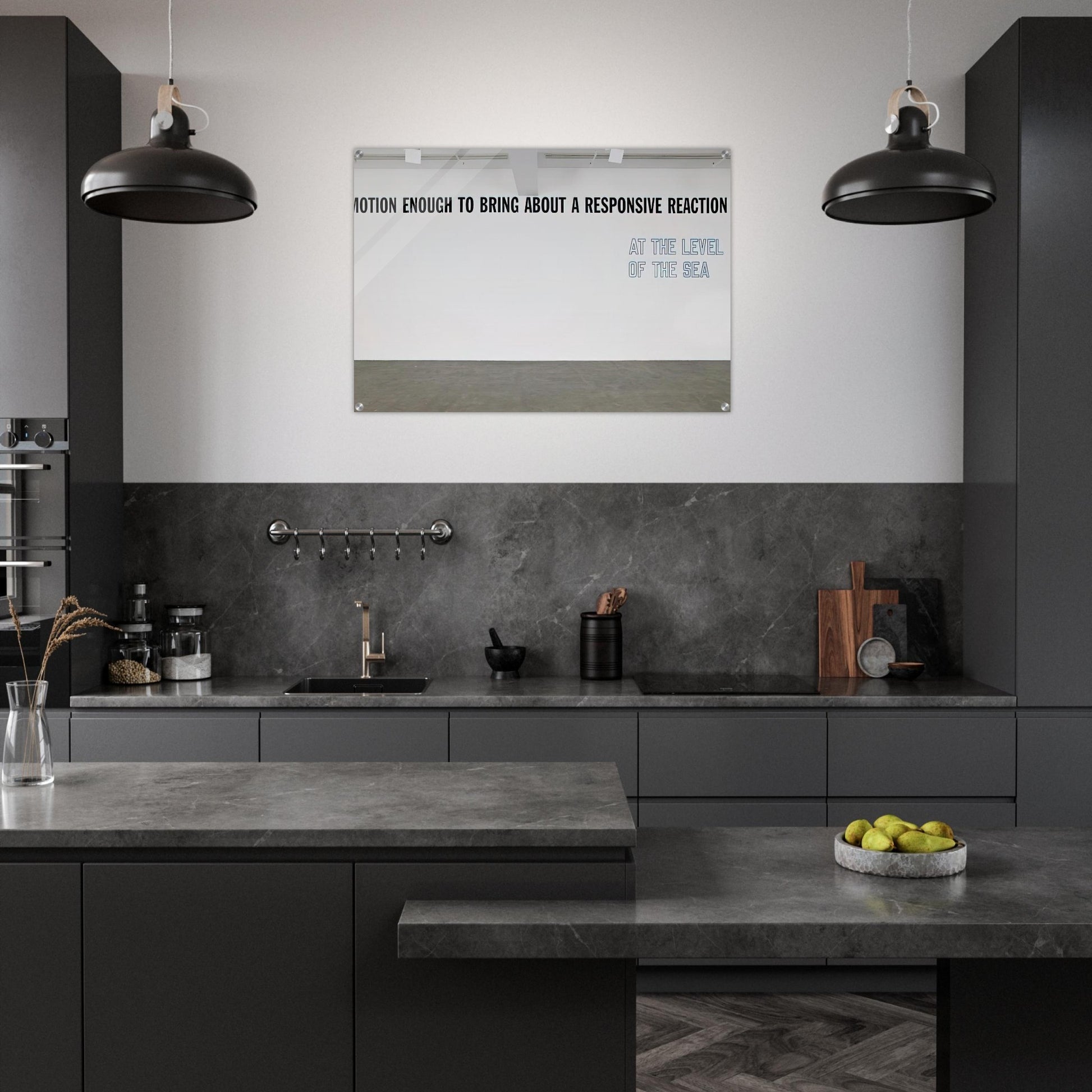 Motion Enough to Bring About... - 2008 - Lawrence Weiner Acrylic Print - 70x100 cm / 28x40″ inches | Lawrence Weiner Wall Art | Lawrence Weiner Prints
