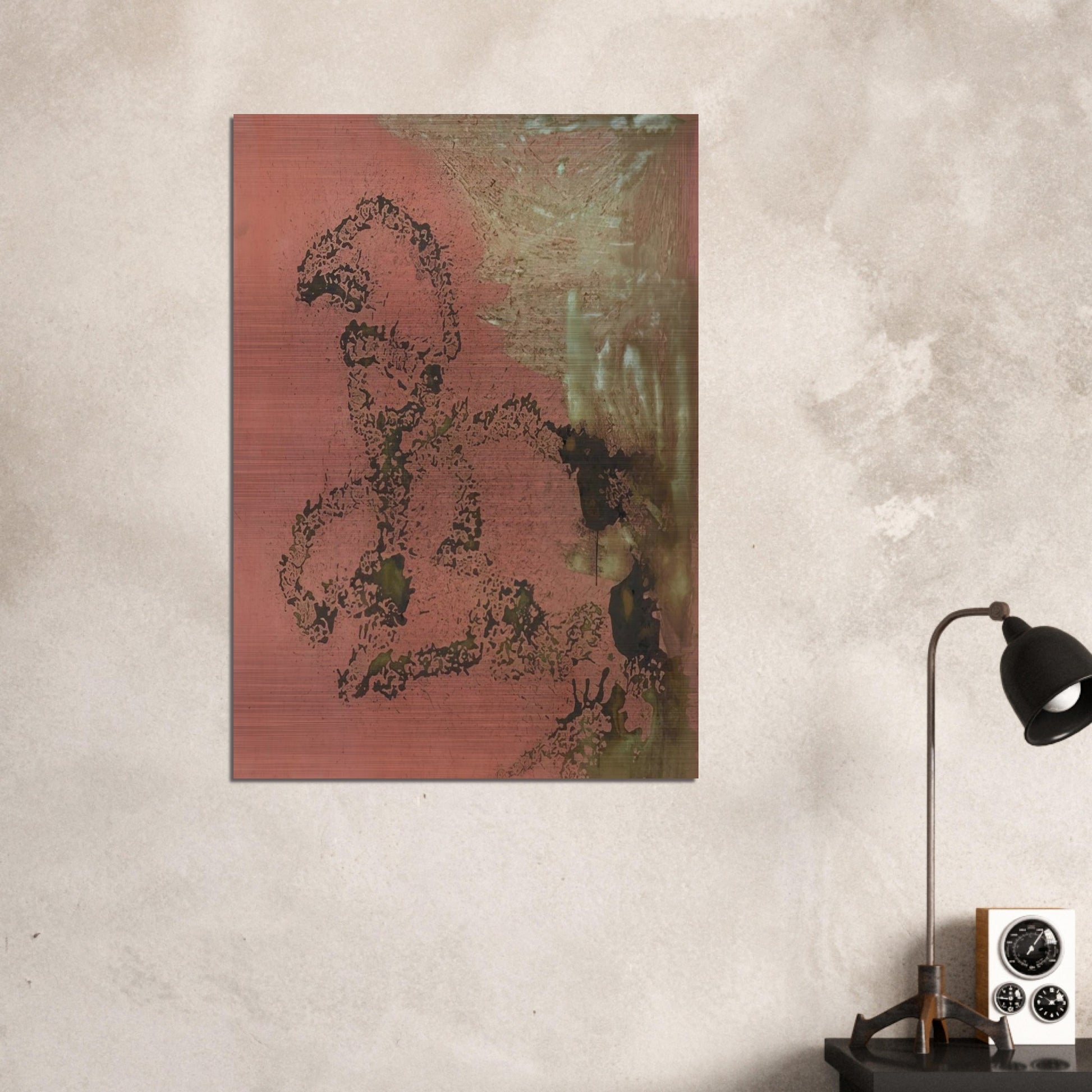 Oxidation Painting - Andy Warhol Brushed Aluminum Print - 70x100 cm / 28x40 inches | Andy Warhol Aluminum Print | Andy Warhol Prints