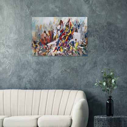 9th Street - 1978 - Robert Goodnough Brushed Aluminum Print - 70x100 cm / 28x40 inches | Robert Goodnough Aluminum Print | Robert Goodnough Prints