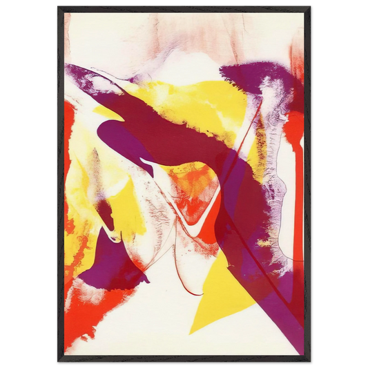 Redfern composition - Abstract Expressionism - Paul Jenkins 70x100 cm / 28x40 inches Framed Art Print – Black Wooden Frame