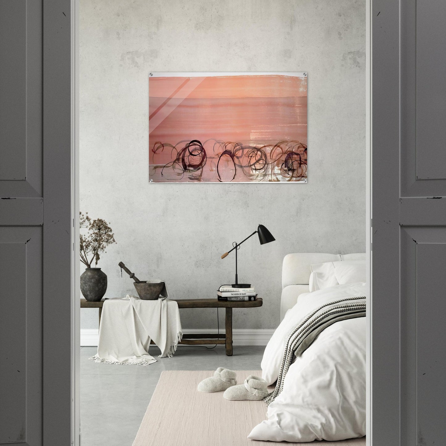 New River Watercolor, Series IV, #4 - 1988 - John Cage Acrylic Print - 70x100 cm / 28x40″ inches | John Cage Wall Art | John Cage Prints