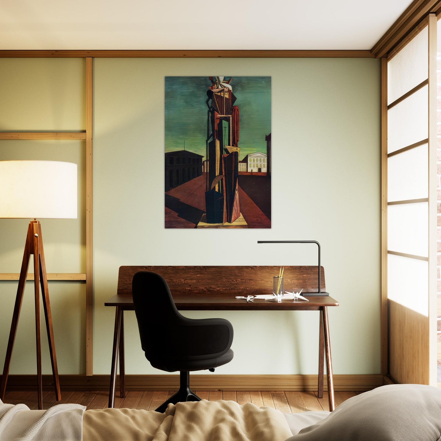 THE GREAT METAPHYSICIAN 1917 - Giorgio de Chirico Brushed Aluminum Print - 70x100 cm / 28x40 inches | Giorgio de Chirico Aluminum Print | Giorgio de Chirico Prints