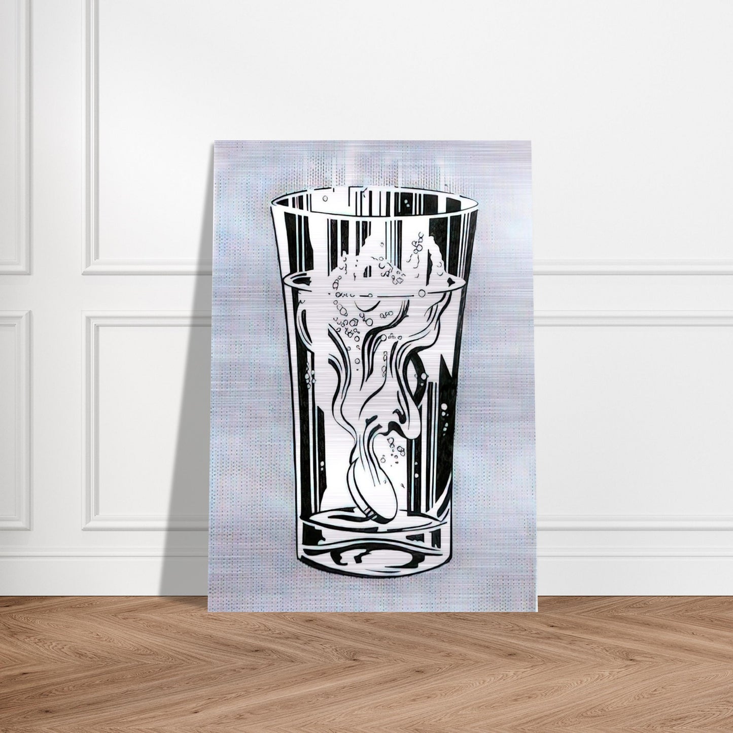 ALKA SELTZER 1966 - Roy Lichtenstein Brushed Aluminum Print - 70x100 cm / 28x40 inches | Roy Lichtenstein Aluminum Print | Roy Lichtenstein Prints