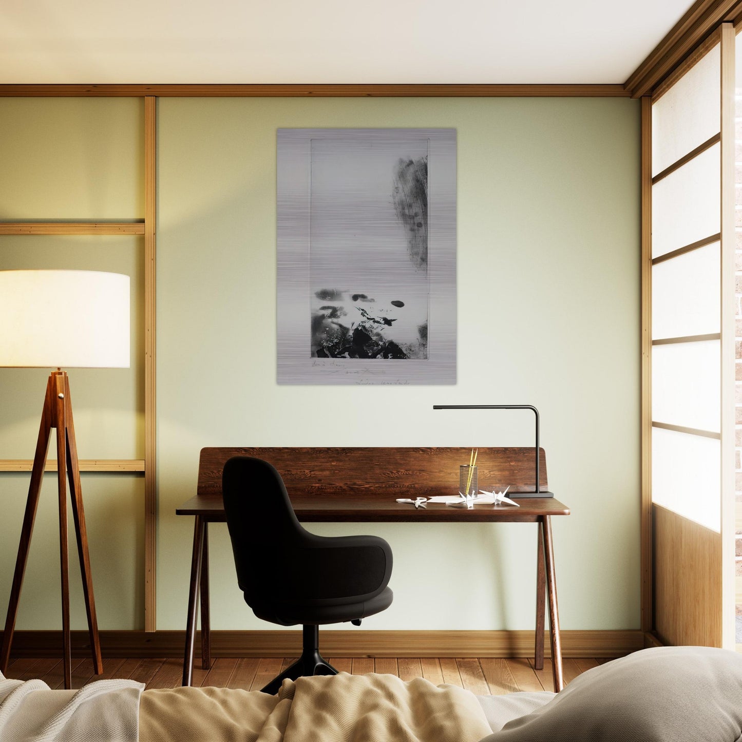 WAITING FOR A HOLIDAY 1974 - Zao Wou-Ki Brushed Aluminum Print - 70x100 cm / 28x40 inches | Zao Wou-Ki Aluminum Print | Zao Wou-Ki Prints