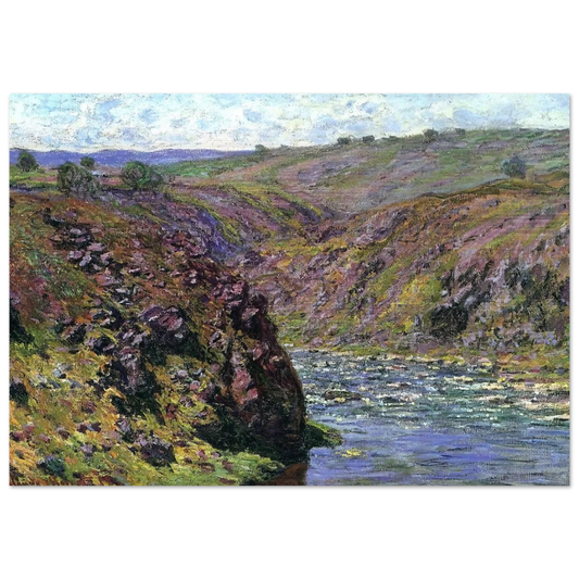 Valley of the Creuse, Sunlight Effect - claude monet Brushed Aluminum Print - 70x100 cm / 28x40 inches | claude monet Aluminum Print | claude monet Prints