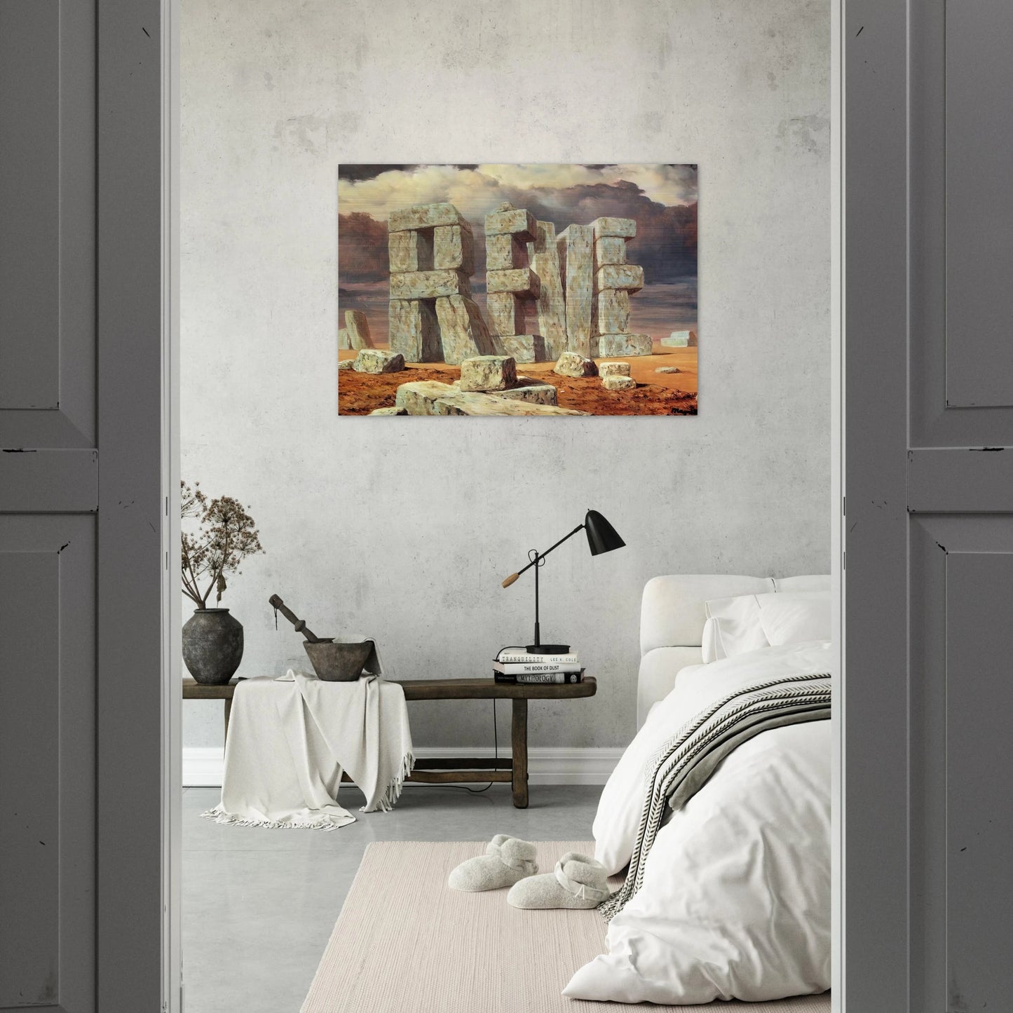 THE ART OF CONVERSATION 1950 - Rene Magritte Brushed Aluminum Print - 70x100 cm / 28x40 inches | Rene Magritte Aluminum Print | Rene Magritte Prints