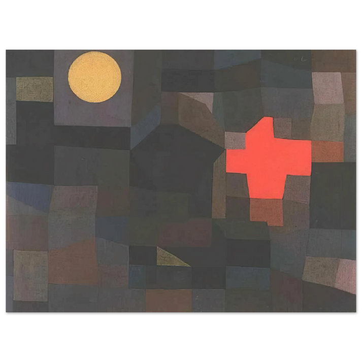 Paul Klee - FIRE FULL MOON 1933  75x100 cm / 30x40inches Fine Art Poster