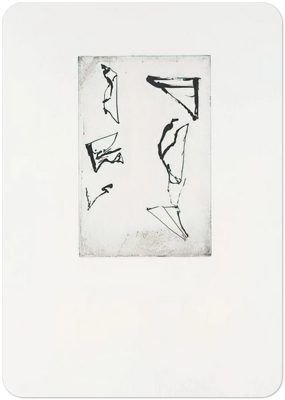 Etchings to Rexroth #1 - 1986 By Brice Marden Pack of 10 Post Cards | Brice Marden Post Cards | A6 (10.5 x 14.8 cm) - 4.1 x 5.8 inches