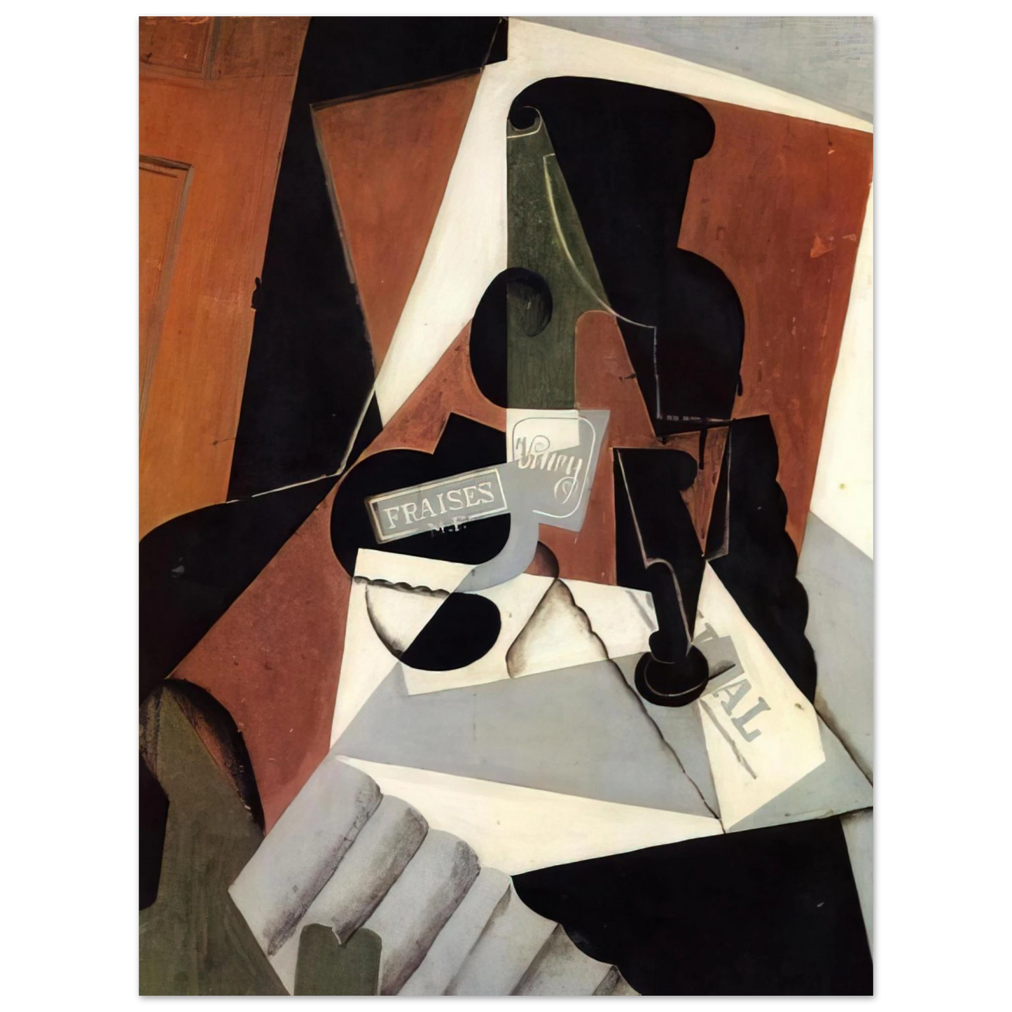 Juan Gris - STRAWBERRY JAM 1917  75x100 cm / 30x40inches Fine Art Poster