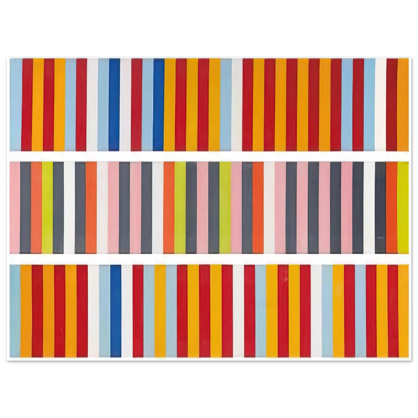 Gene Davis - Barricades - 1968  75x100 cm / 30x40inches Fine Art Poster
