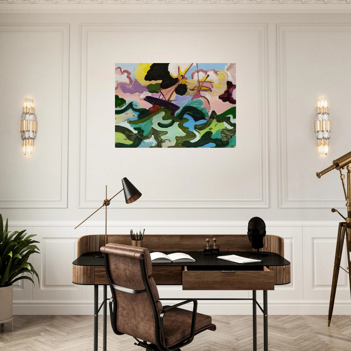 En fuite - Fauvism, Tachisme - Charles Lapicque Brushed Aluminum Print - 70x100 cm / 28x40 inches | Charles Lapicque Aluminum Print | Charles Lapicque Prints