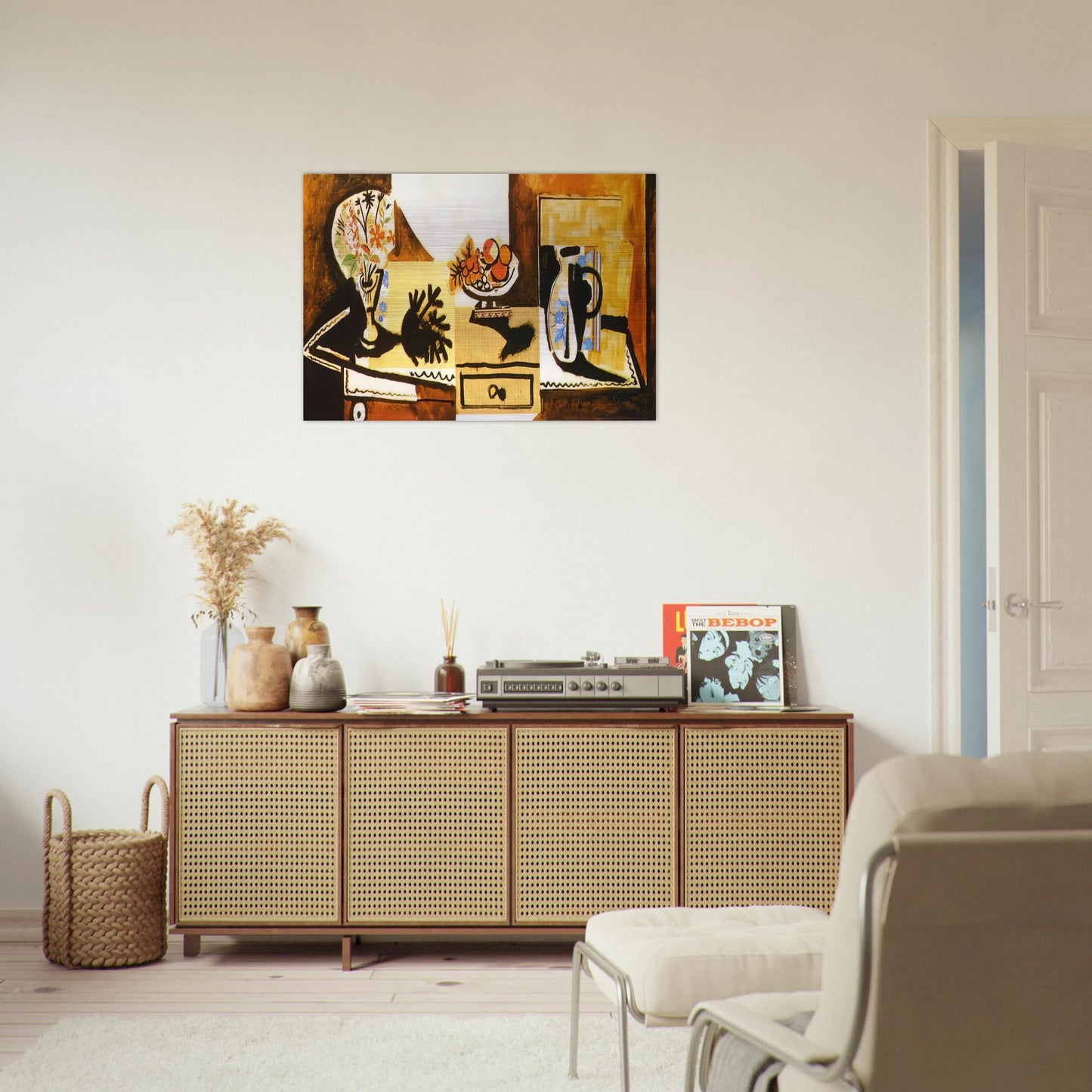 Still life on the dresser - Pablo Picasso Brushed Aluminum Print - 70x100 cm / 28x40 inches | Pablo Picasso Aluminum Print | Pablo Picasso Prints