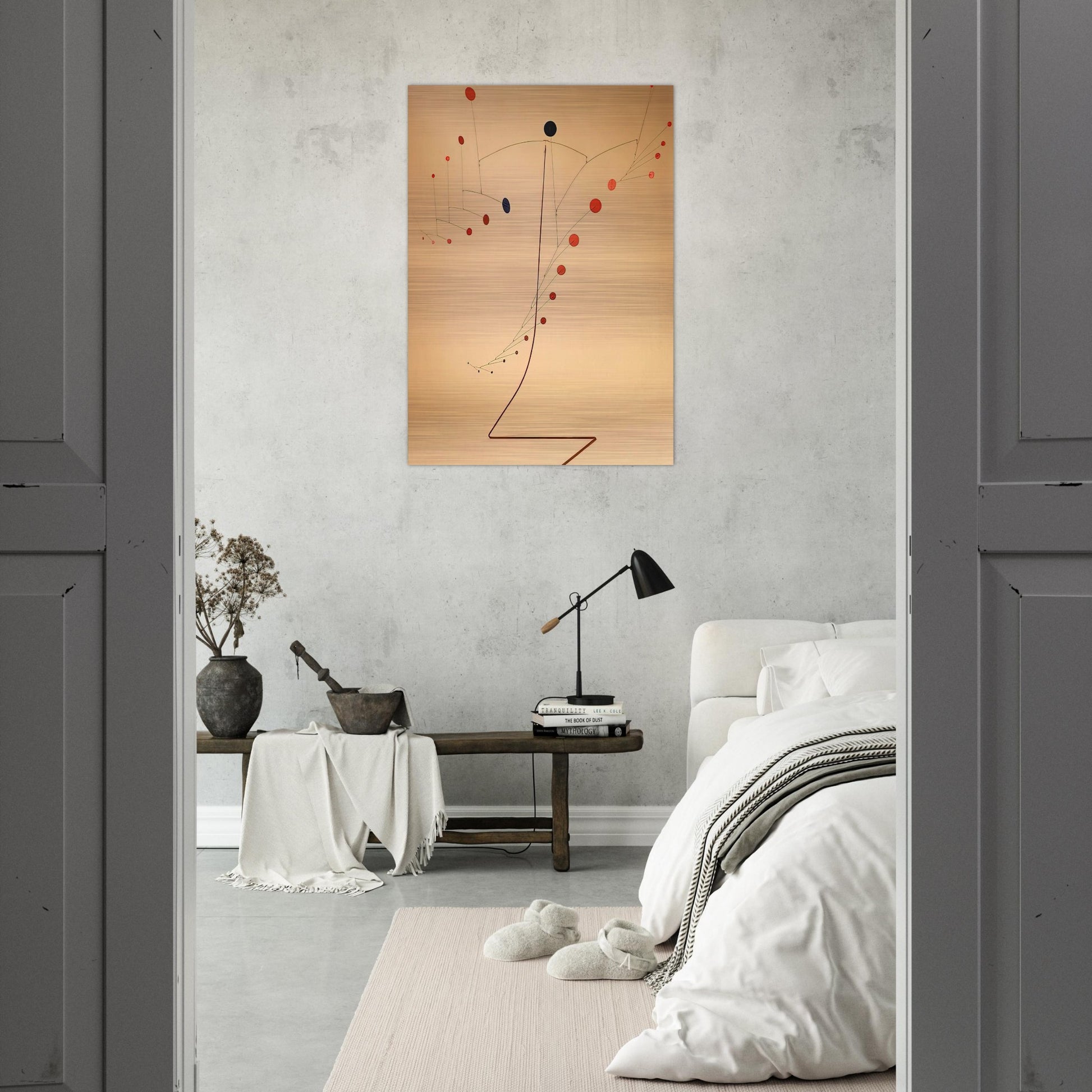 RED CASCADE 1954 - Alexander Calder Brushed Aluminum Print - 70x100 cm / 28x40 inches | Alexander Calder Aluminum Print | Alexander Calder Prints