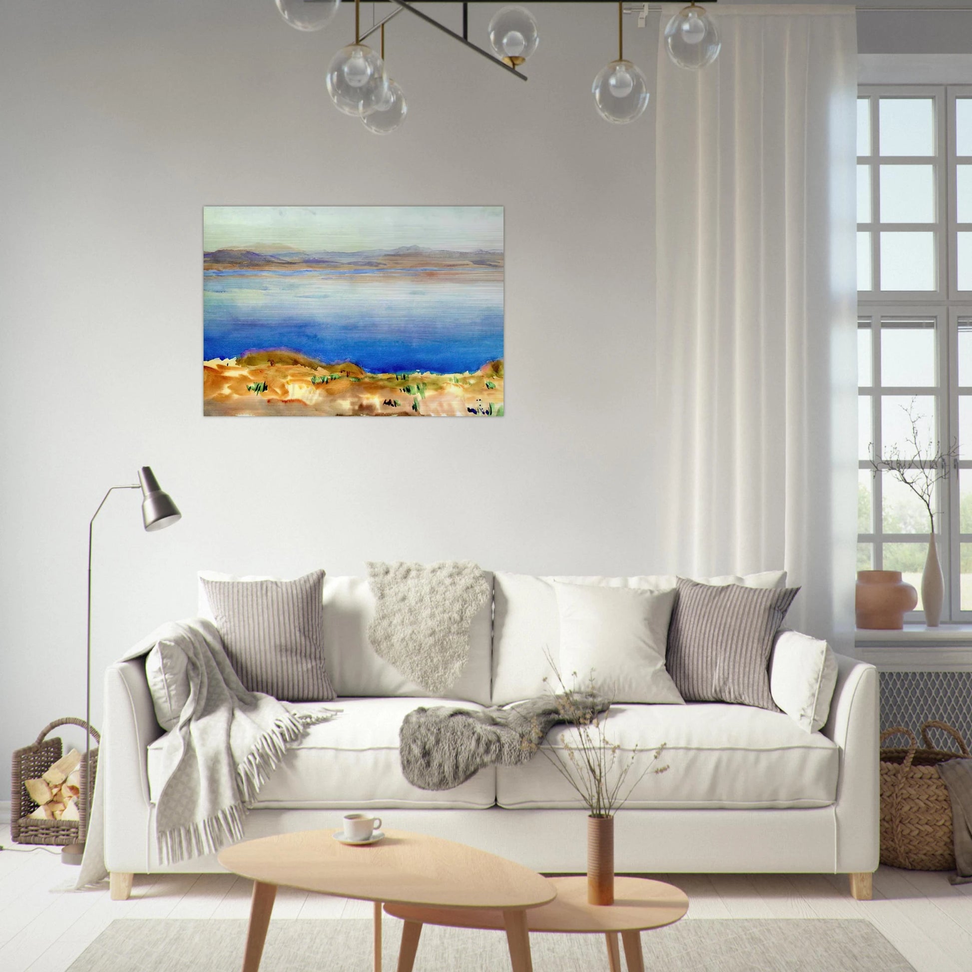 The Lake of Tiberias - John Singer Sargent Brushed Aluminum Print - 70x100 cm / 28x40 inches | John Singer Sargent Aluminum Print | John Singer Sargent Prints