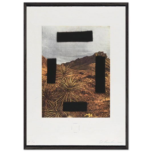 NOOSE AROUND YOUR NECK COUNTRY CITYSCAPES SERIES 2001 - Edward Ruscha 70x100 cm / 28x40 inches Framed Art Print – Black Wooden Frame