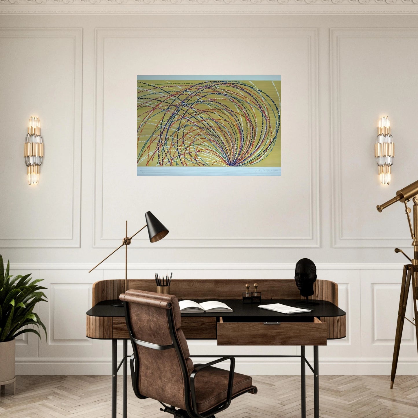 Aurora - 1985 - Piero Dorazio Brushed Aluminum Print - 70x100 cm / 28x40 inches | Piero Dorazio Aluminum Print | Piero Dorazio Prints