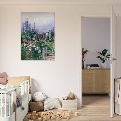 Home of the Hummingbird - Childe Hassam Brushed Aluminum Print - 70x100 cm / 28x40 inches | Childe Hassam Aluminum Print | Childe Hassam Prints