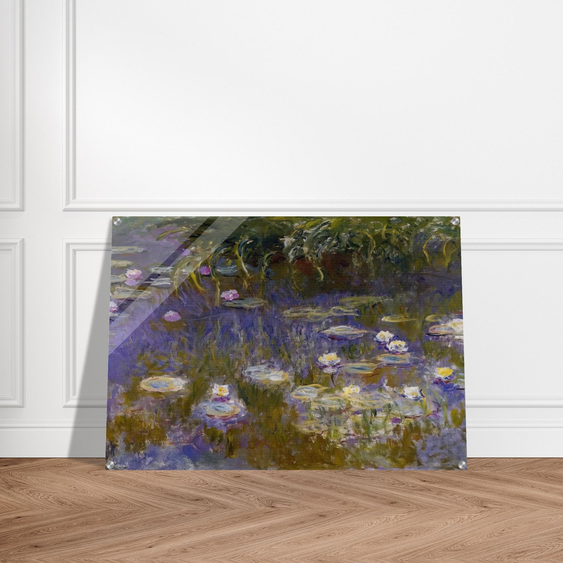 Water Lilies, Yellow and Lilac - claude monet Acrylic Print - 70x100 cm / 28x40″ inches | claude monet Wall Art | claude monet Prints