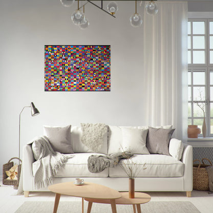 METTERE I VERBI ALL INFINITO MILLENOVECENTO OTTANTOTTO 1988 - Alighiero Boetti Brushed Aluminum Print - 70x100 cm / 28x40 inches | Alighiero Boetti Aluminum Print | Alighiero Boetti Prints