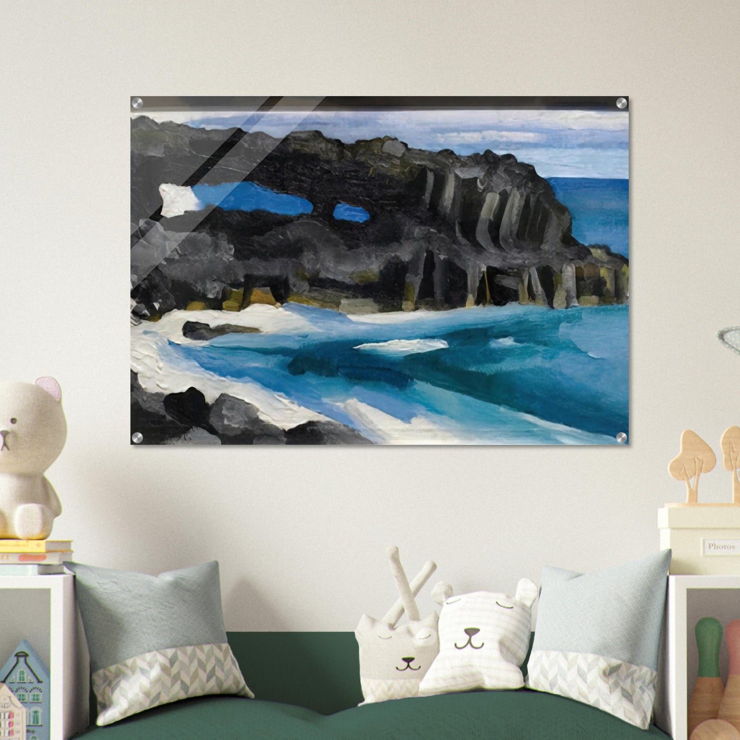 Black Lava Bridge, Hana Coast-No. II - Georgia O'Keeffe Acrylic Print - 70x100 cm / 28x40″ inches