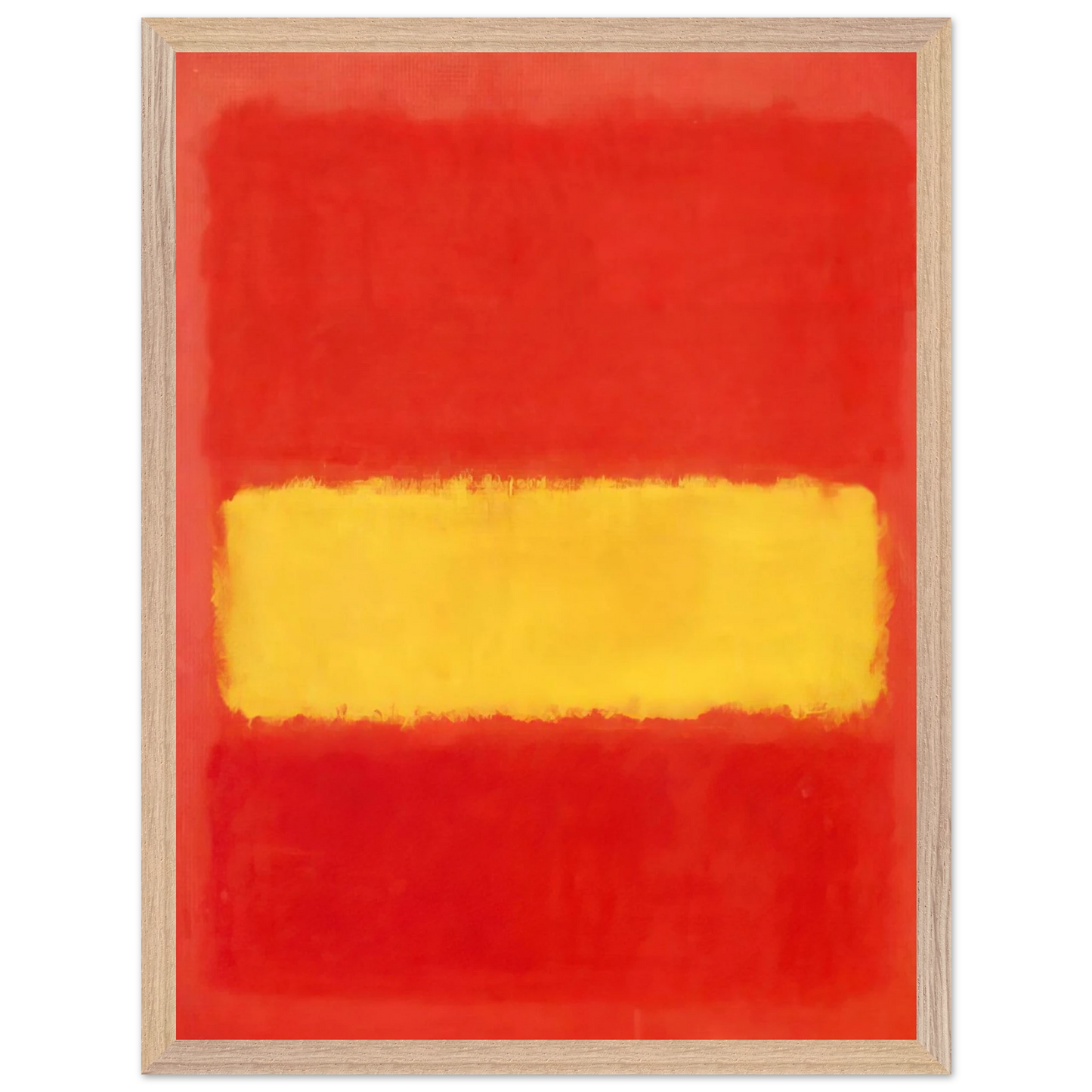 Mark Rothko - Yellow band - 1956 Wall Art - 21x29.7 cm / 8x12" - Premium Wooden Framed Poster With Fine Art Paper-canvas - Black frame