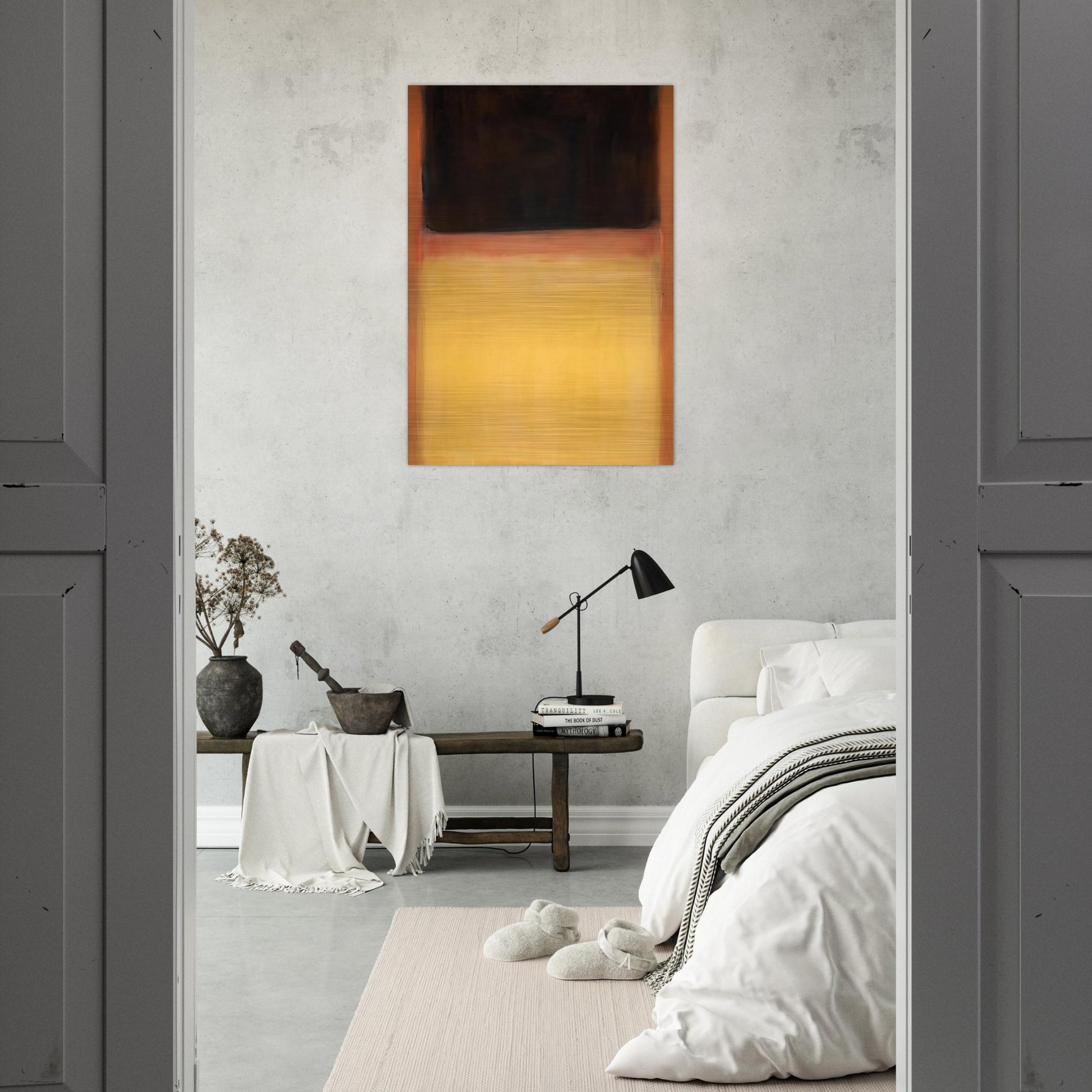 No.9 Dark over Light Earth - 1954 - Mark Rothko Brushed Aluminum Print - 70x100 cm / 28x40 inches | Mark Rothko Aluminum Print | Mark Rothko Prints