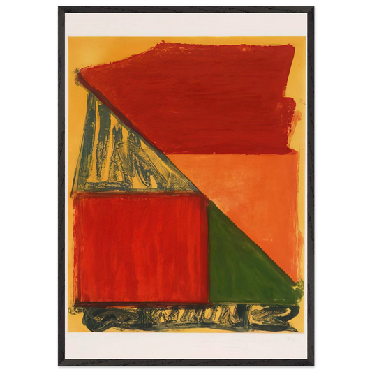 Dido - 1979 - John Hoyland 70x100 cm / 28x40 inches Framed Art Print – Black Wooden Frame