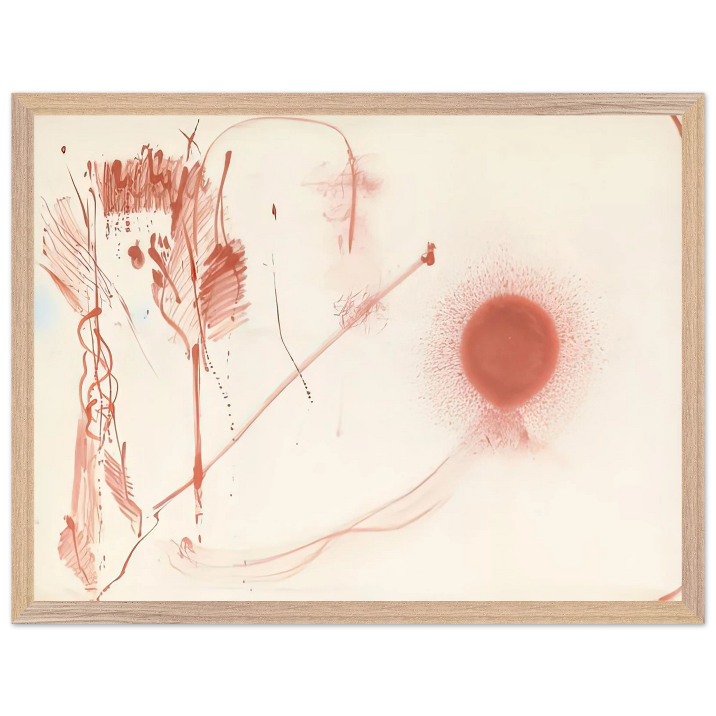 Helen Frankenthaler - Towards a New Climate, 1957- Wall Art - 21x29.7 cm / 8x12" - Premium Wooden Framed Poster With Fine Art Paper-canvas - White frame
