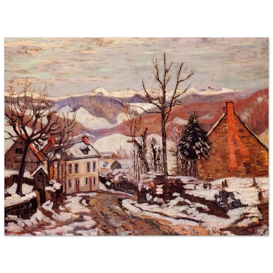 Armand Guillaumin - Winter in Saint-Sauves-d'Auvergne - 1900 France  75x100 cm / 30x40inches Fine Art Poster