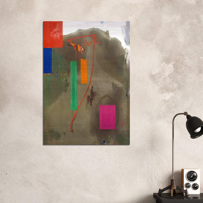 Lonely Journey - Hans Hofmann Brushed Aluminum Print - 70x100 cm / 28x40 inches | Hans Hofmann Aluminum Print | Hans Hofmann Prints
