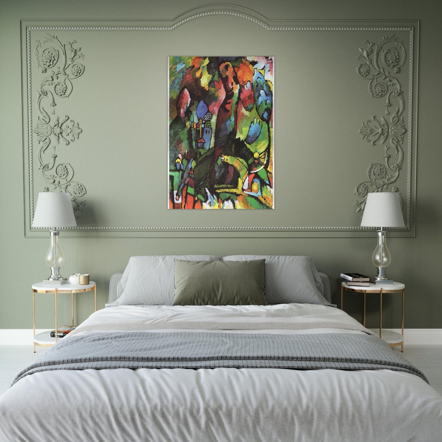 PICTURE WITH ARCHER 1909 - Wassily Kandinsky Brushed Aluminum Print - 70x100 cm / 28x40 inches | Wassily Kandinsky Aluminum Print | Wassily Kandinsky Prints