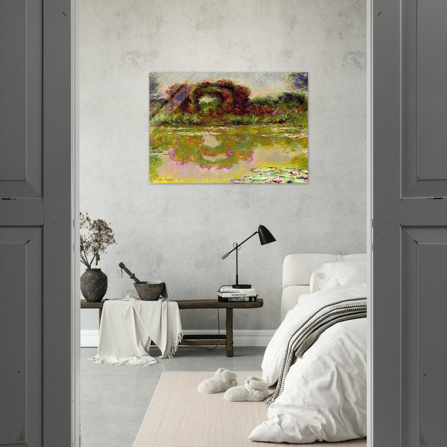 Rose Arches at Giverny - claude monet Acrylic Print - 70x100 cm / 28x40″ inches