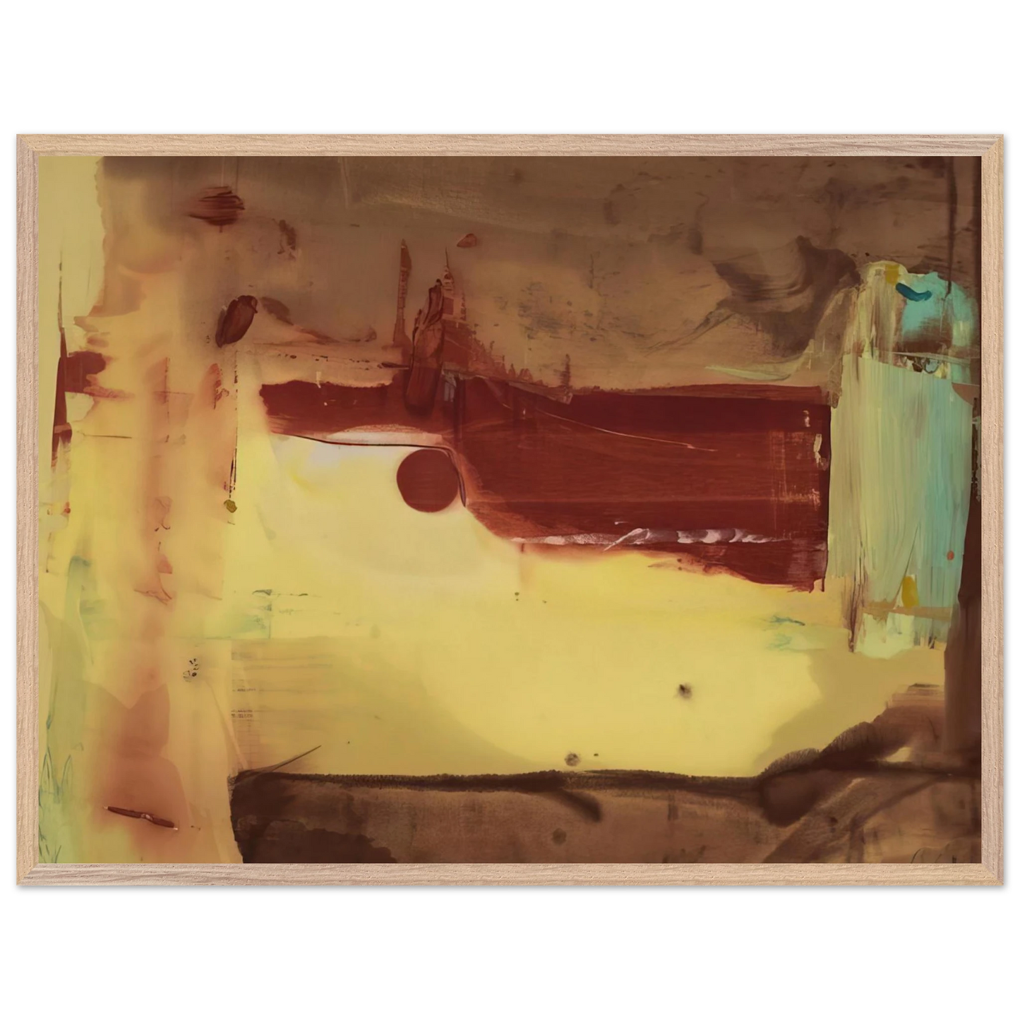 Helen Frankenthaler - Desert Pass - 1976 Wall art - 28x43  cm / XL (11x17 inches) - Fine Art Poster-canvas - -