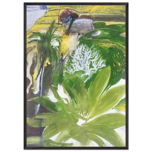 Bali - figurative - Brett Whiteley 70x100 cm / 28x40 inches Framed Art Print – Black Wooden Frame