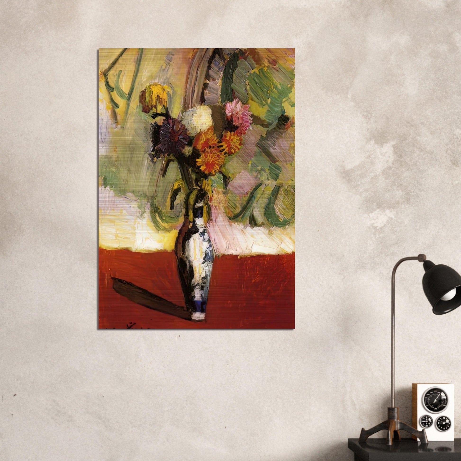 CHRYSANTHEMUMS IN A CHINESE VASE 1902 - Henri Matisse Brushed Aluminum Print - 70x100 cm / 28x40 inches | Henri Matisse Aluminum Print | Henri Matisse Prints