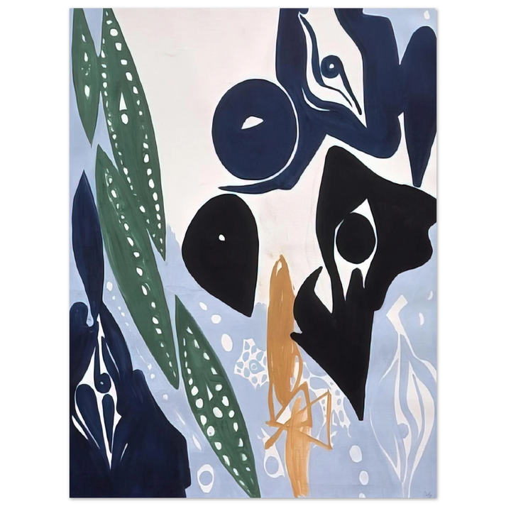 Ernst Wilhelm Nay - Hellblau im Licht - 1965  75x100 cm / 30x40inches Fine Art Poster