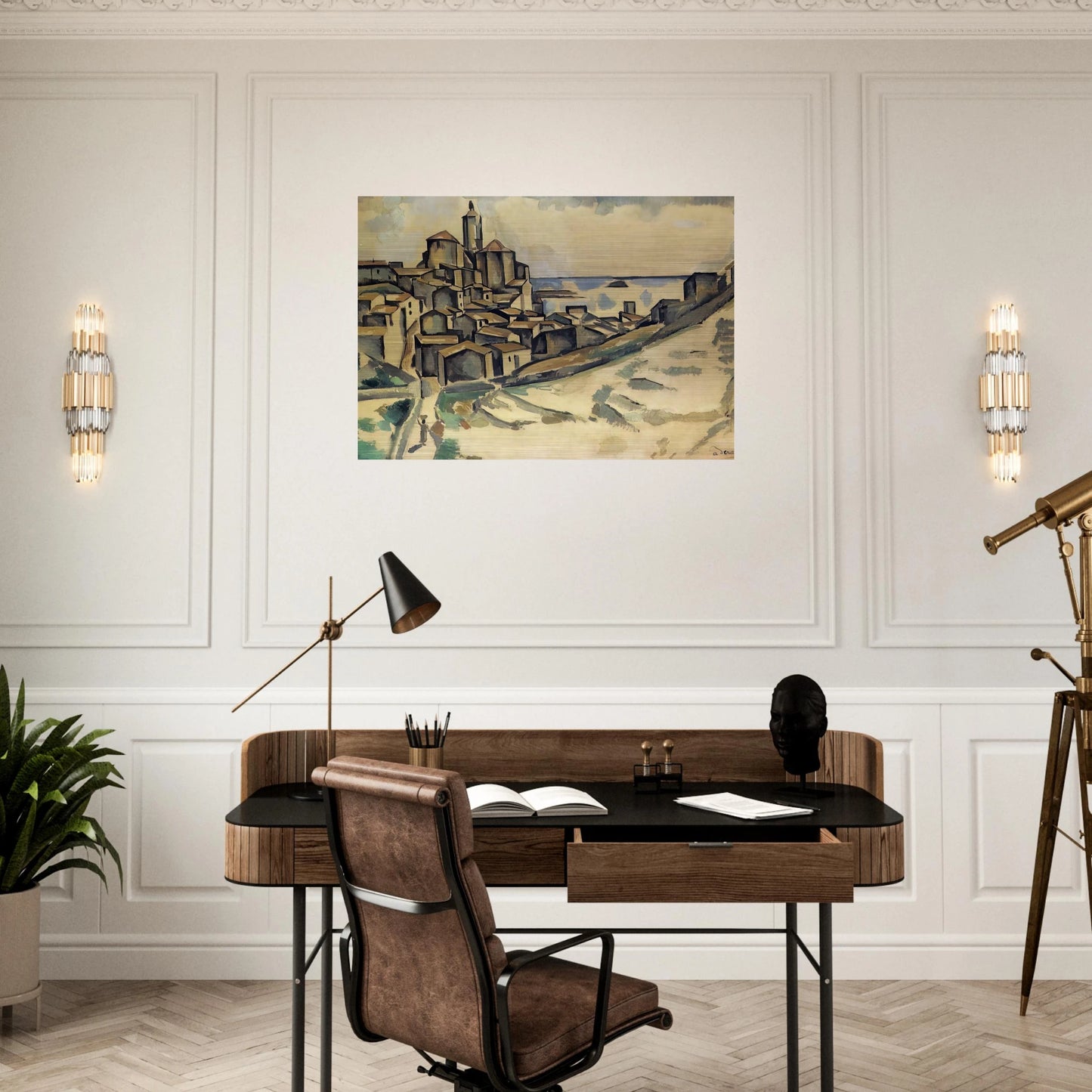 LANDSCAPE AT CADAQUES - Andre Derain Brushed Aluminum Print - 70x100 cm / 28x40 inches | Andre Derain Aluminum Print | Andre Derain Prints