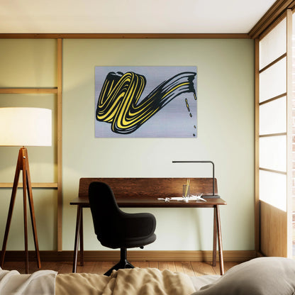 BRUSHSTROKE 1965 0 - Roy Lichtenstein Brushed Aluminum Print - 70x100 cm / 28x40 inches | Roy Lichtenstein Aluminum Print | Roy Lichtenstein Prints